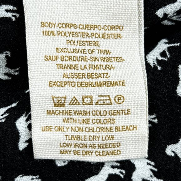 Free People Horse Print Boyfriend Blouse V-Neck Button-Down Shirt Size S - NWOT - Picture 10 of 10